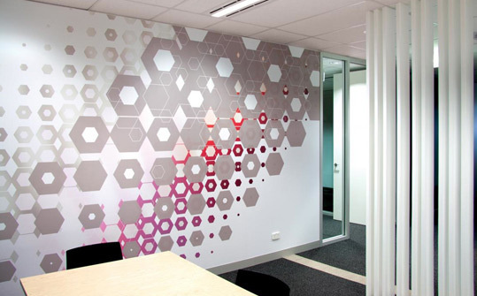 Australian HQ, 3M. Designed by There. @enviromeant.com #graphics #wall