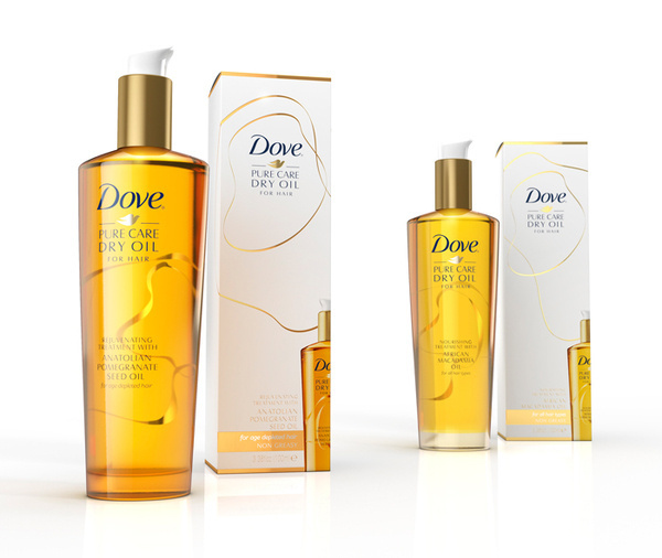 Dove Oil #beauty #packaging #hair #cosmetic #oil