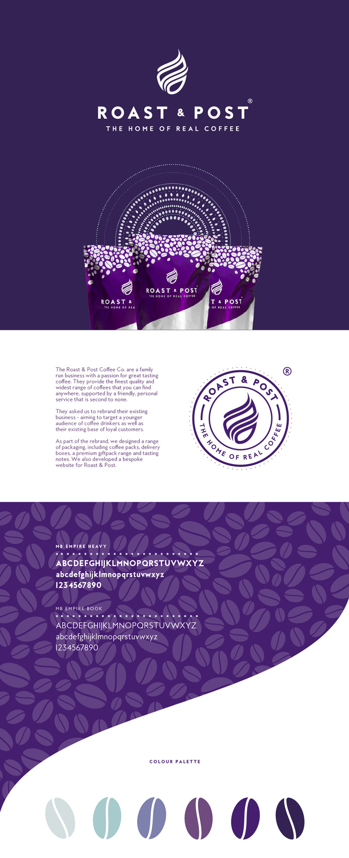 Roast & Post branding and packaging, by Redspa http://redspa.uk