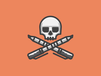Draw or Die #draw #skull #markers #badge #illustration #vector