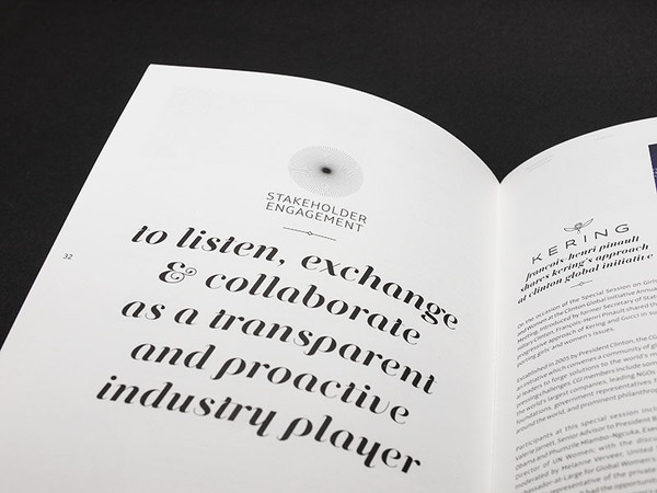 KERING - Sustainability Watch Review - Limited Edition #print #lain #thomas #sonia #csr #paper #content #design #loop #kering #gusta #dezyderiusz #paris #lab #graphic #sustainability #direction #cdlab #cordier #art #recycled #editorial #mohawk