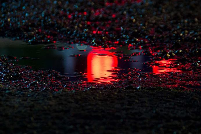 Wet Neon: Magical Reflections In Street Puddles by Slava Semeniuta