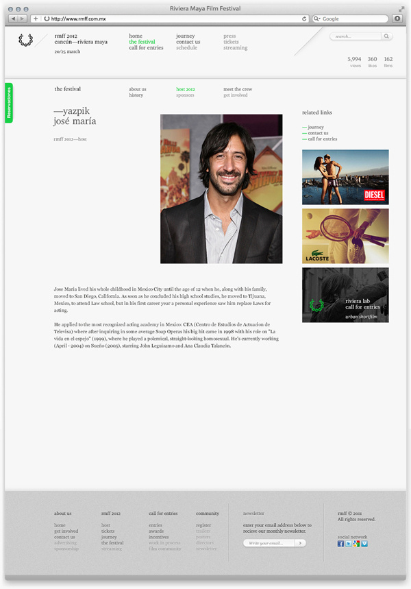 RMFF — Riviera Maya Film Festival on Behance #rmff #festival #maya #brand #riviera #film #green