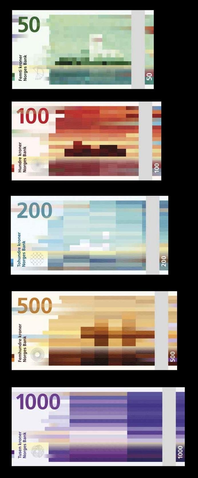 The new norwegian currency design. #design #norwegian #currency