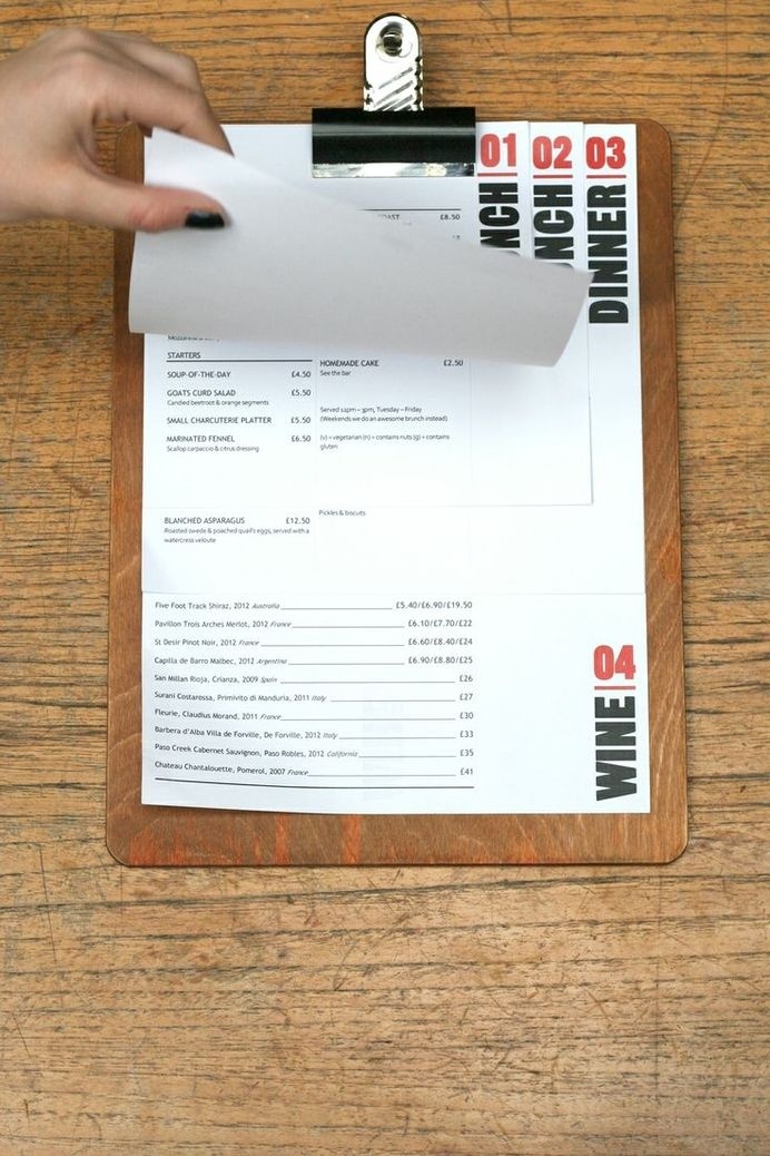 MADE BAR&KITCHEN Client Roundhouse Details This project for the Roundhouse included designing fresh, new menus for their restaurant, MADE. T #red #menu #food #black #made #resturant