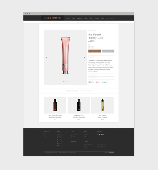 Paul Edmonds / Matthew Hancock #design #graphic #website #hair #digital #fashion #layout #web #style #typography