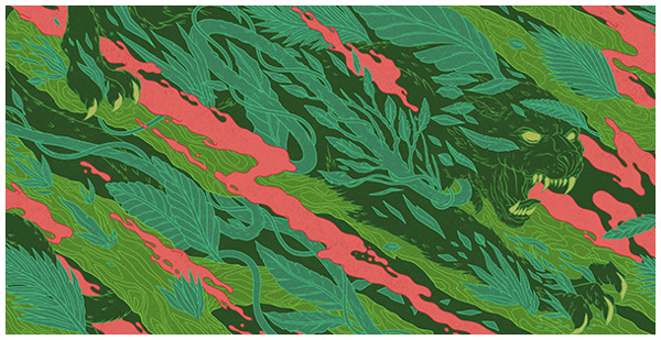 Smirnoff on Behance #pattern #smirnoff #& #snake #panther