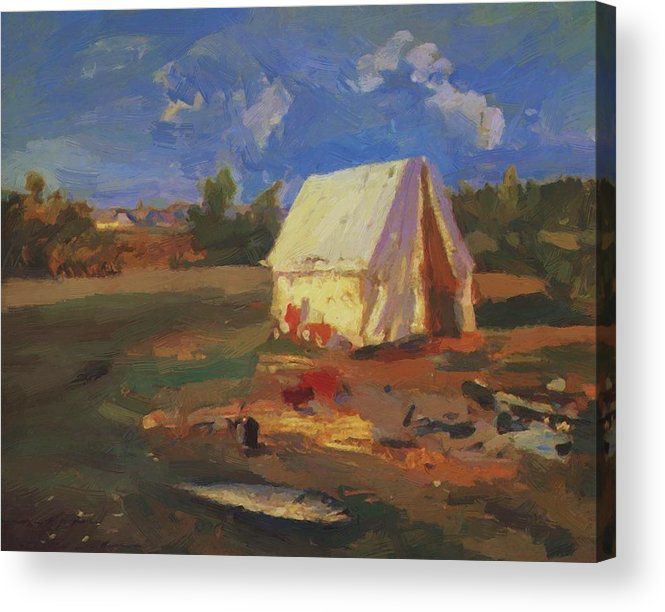 Morning Acrylic Print featuring the painting Morning 1914 by Korovin Konstantin