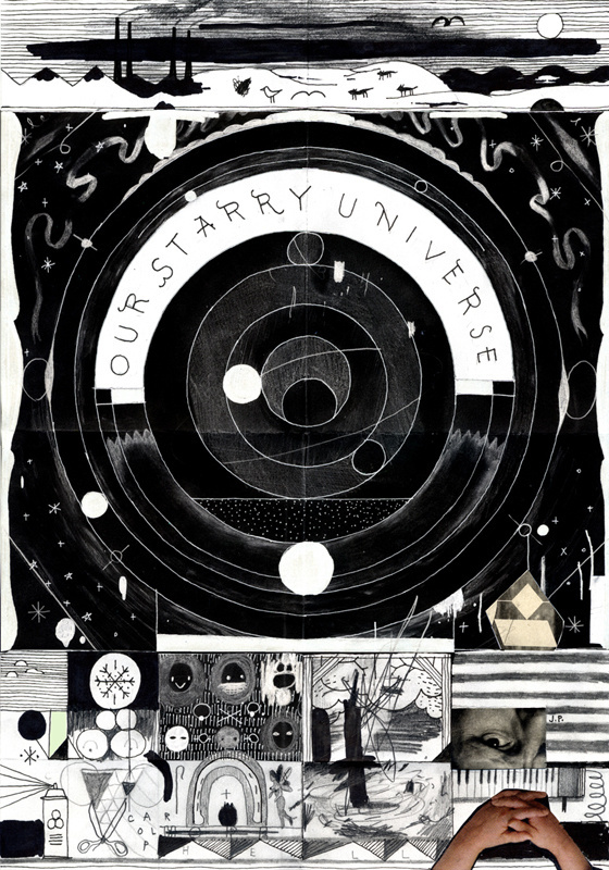 Exhibition Postcard #white #black #postcard #universe