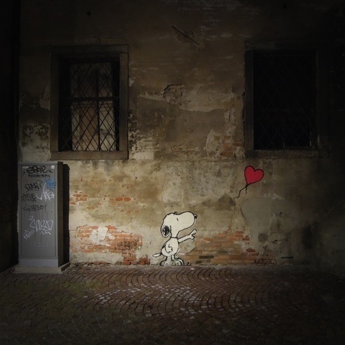 Snoopy Street Art (Author Unknown) #snoopy #art #street