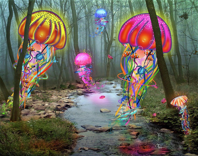 easy jellyfish painting & jellyfish paint by numbers #painting