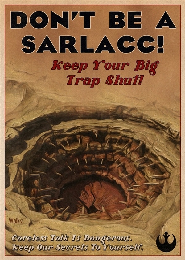 Star Wars example #343: Striking Illustrated 'Star Wars' Propaganda Posters DesignTAXI.com #alien #propoganda #sarlacc #l...
