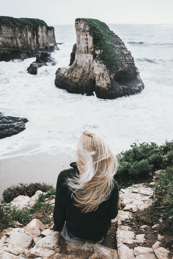 Shark Fin Cove Beach by Christian A. Schaffer