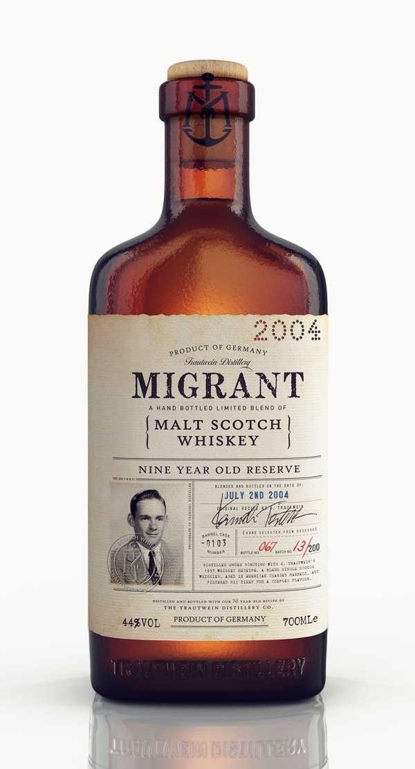 Migrant Whiskey #vintage #antique #bottle label