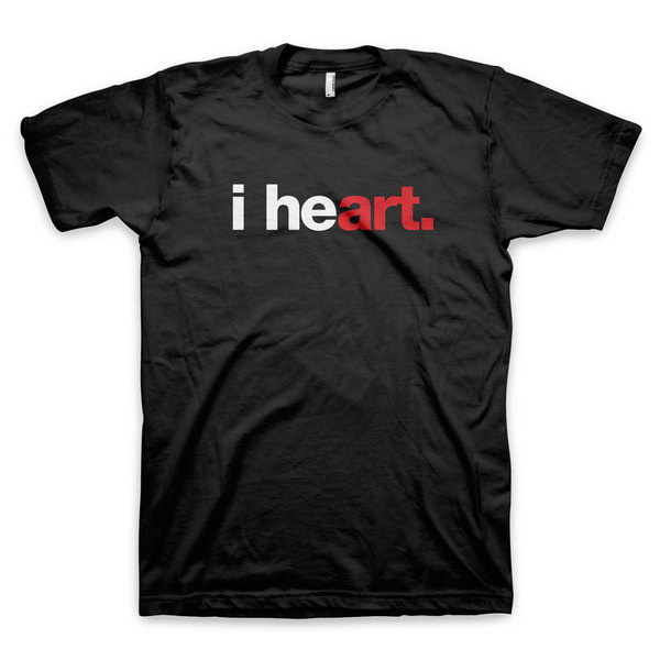 "i heart art" T Shirt #heart #i #design #tshirt #art #tee #helvetica #typography