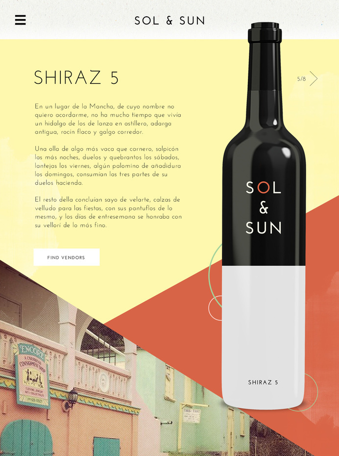 Sol & Sun - Amy Martino - Design + Art Direction #design #web #wine