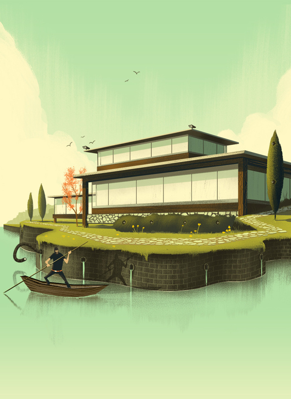Brian Miller - Dwell Magazine - July / August #design #digital #illustration #art #character