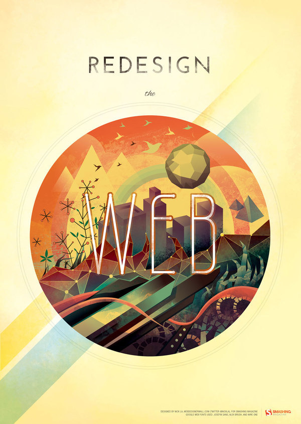 Redesign The Web Poster #illustration #3d #poster