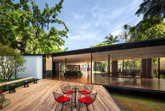 Glass Pavilion at the Gardens of Sao Paulo - InteriorZine