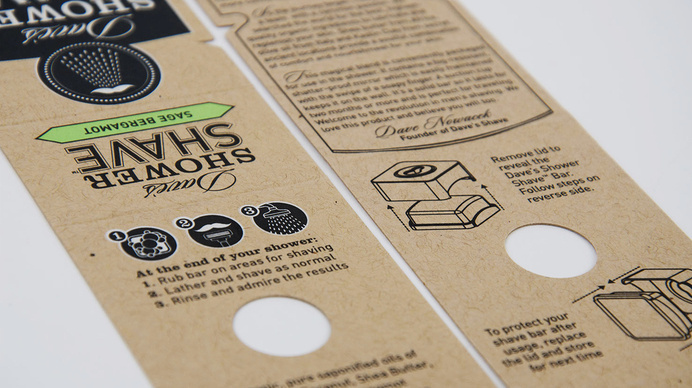 Dave's Shower Shave — The Dieline #packaging #print #instructions