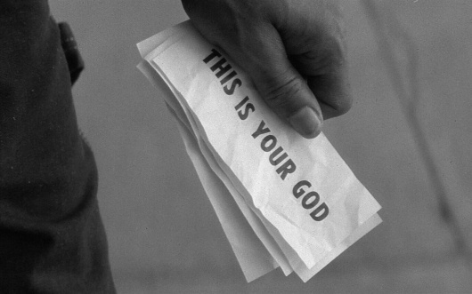 XLVI — MEDIUM: EXTRA LARGE #live #dollar #they #john #carpenter #message #god #typography