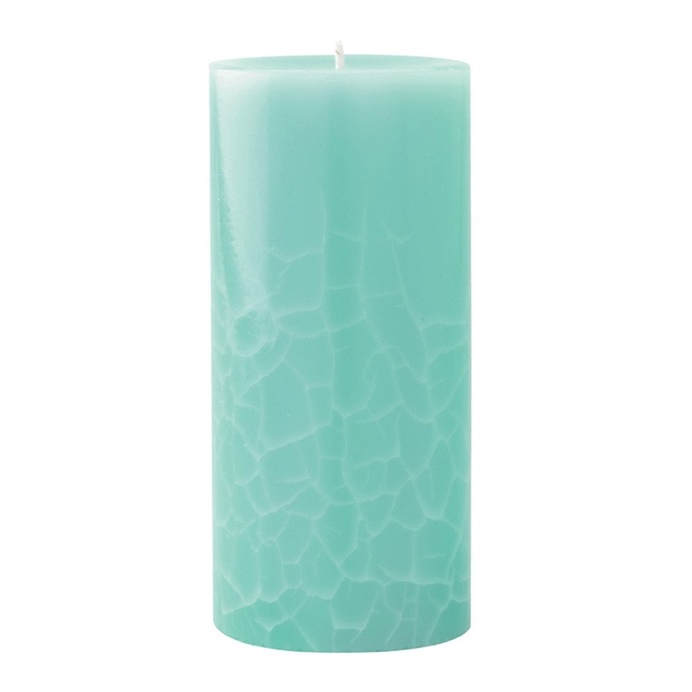 crackle pillar gooseberry peach scented candle 15cm x 7 cm