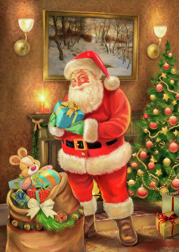 christmas paint by number & step by step easy christmas paintings #painting