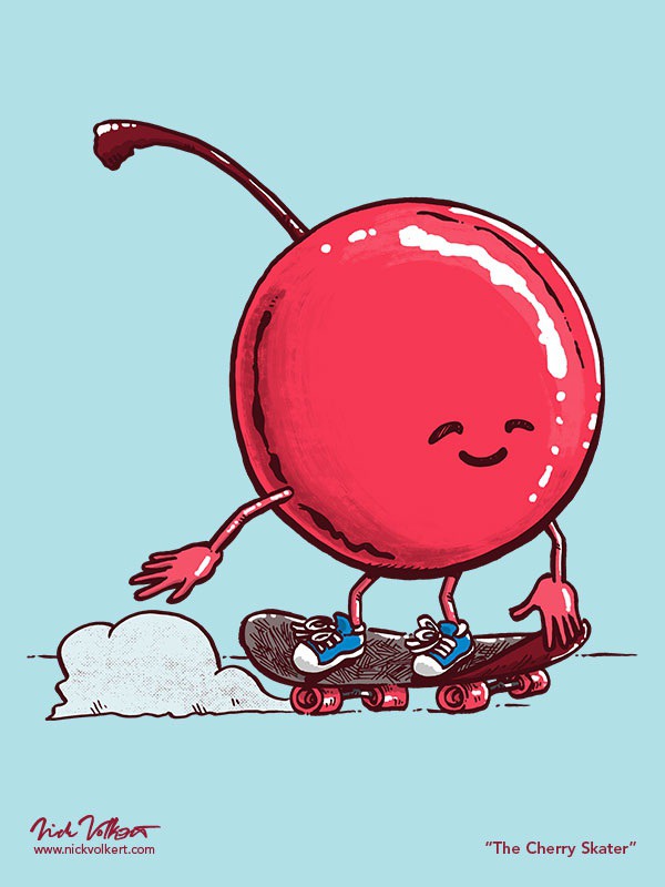 If you see a red blur on a skateboard, it's probably the cherry skater!