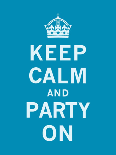 Keep Calm and Party On Art Print by The Vintage Collection Easyart.com