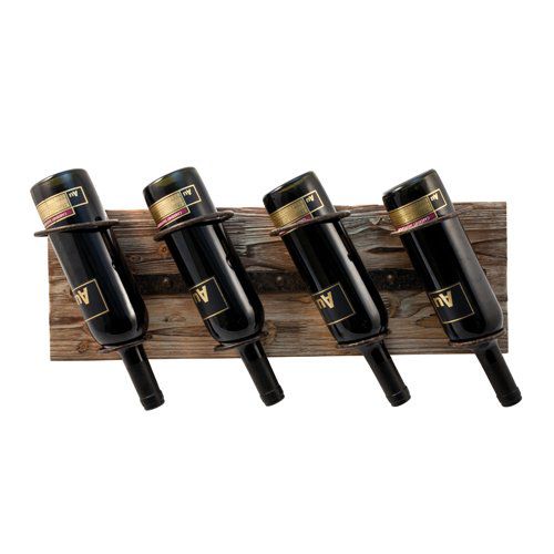 Wall-mounted Rustic Timber Wine Rack