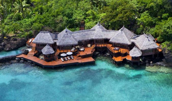 You will never occurrence the fascination of the South Pacific anyplace as fully as in the 2 bedroom Fiji villa, which appears to float above the emerald-green lagoon. Book with Villa Getaways.
