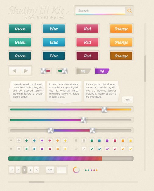 Colorful ui kit psd material Free Psd. See more inspiration related to Green, Box, Blue, Tag, Red, Orange, Colorful, Bar, Radio, Search, Ui, Buttons, Scroll, Psd, Progress bar, Material, Switch, Progress, Ui kit, Checkbox, Search bar, Search box, Kit, Scroll bar, Vertical, Tooltip, Spinner, Pagination, Sliders and Radio buttons on Freepik.