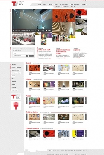 Triennale di Milano Web TV on Web Design Served #vcbvc