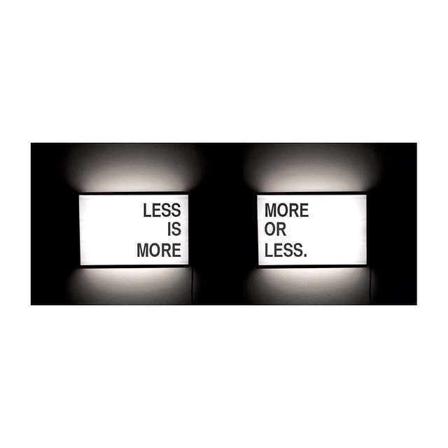 Cinematic Lightbox by Page Thirty Three - #quote Less is More - More or Less 😉