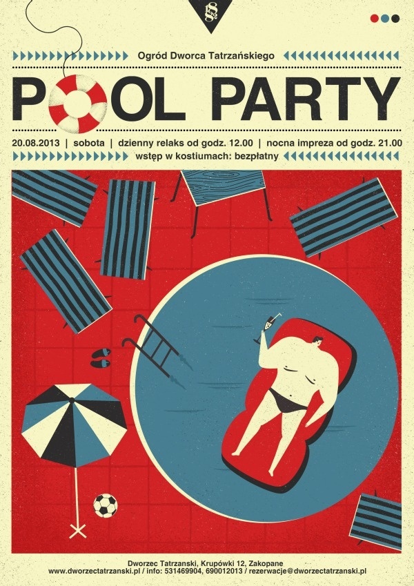 Pool Party cover #cover #pool #illustration #magazine #party