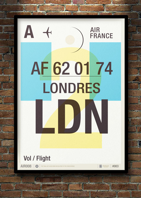 Image of Flight Tag Prints Londres #wishlist #stevens #neil #illustration #poster #typography