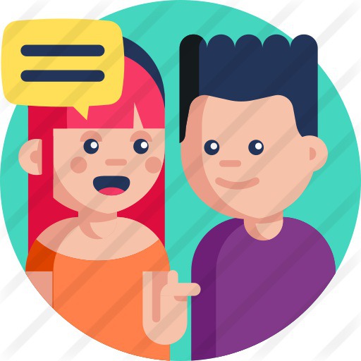 See more icon inspiration related to conversation, communications, user, boy, speech bubble, talk, talking, girl and avatar on Flaticon.