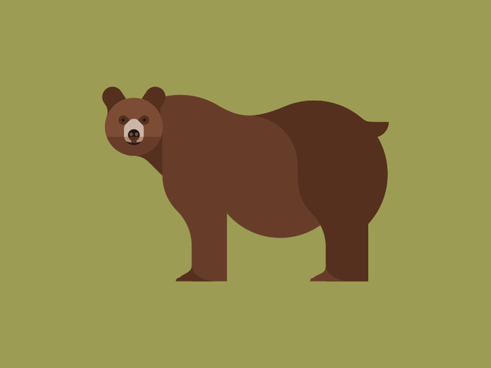 Bear #bear #illustration #animal #geometric