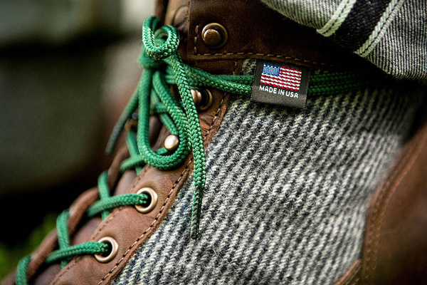 Image of Woolrich x Danner 2013 Capsule Collection Lookbook #clothing #laces #awesome #details #leather #wool #detail