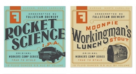 Brand Identity | Fullsteam Brewery | Helms Workshop #print #branding #typography