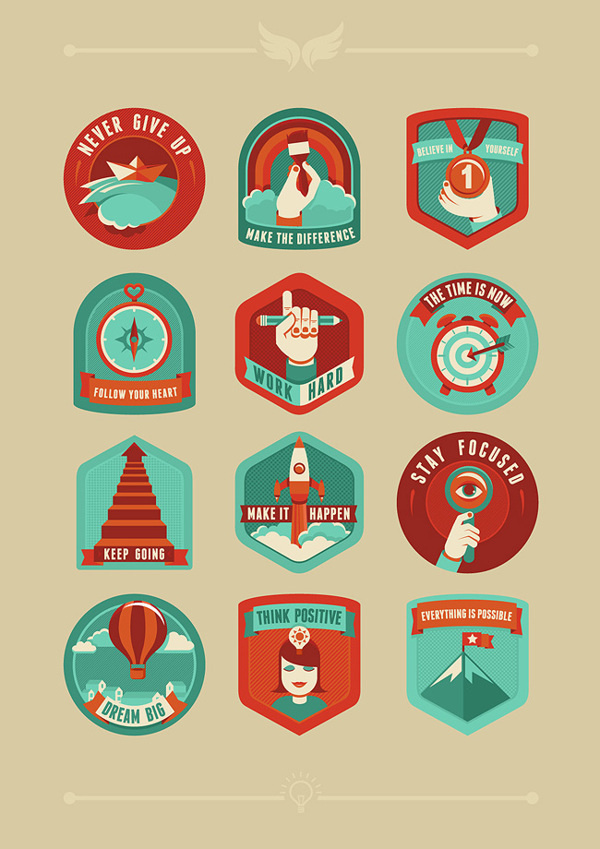 Tumblr #badges #illustration #retro