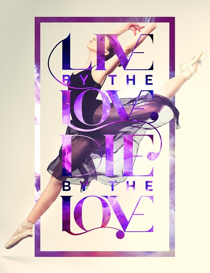Listening to Jhene Aiko's To Live & Die inspired this piece. Took to my trusty moleskine to sketch out the typography and played with some p #live #die #quote #aiko #design #graphic #hand-drawn #jhene #dance #purple #moleskine #love #typography