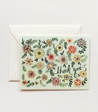 Rifle Paper Co. - Ella Thank You Card #lettering #illustration #cute #flowers #typography