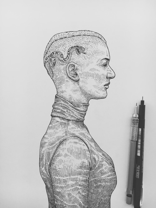 The girl with The Snake tattoo