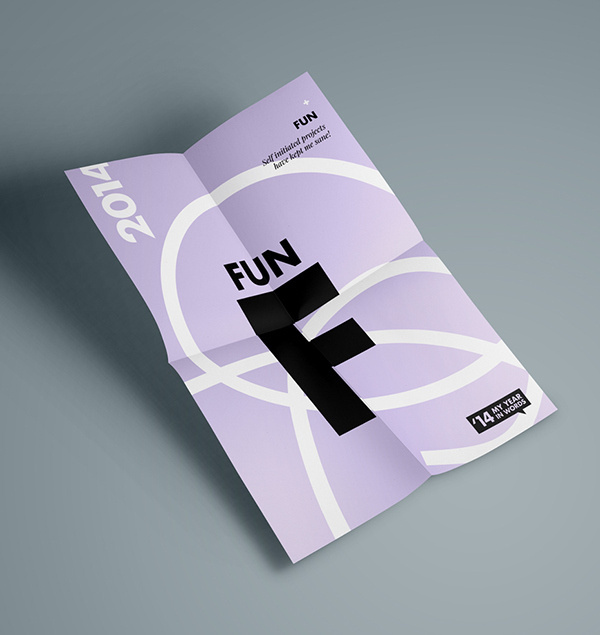 '14 My Year In Words // Posters on Behance #swiss #review #clean #digital #brand #studio #2014 #posters #poster #type #art #collage