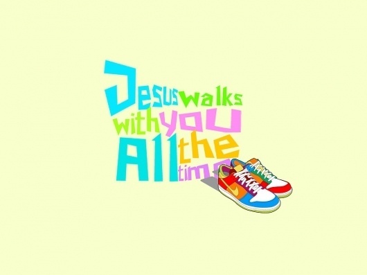 Jesus walks with me by ~brianhollingsworth on deviantART #hollingsworth #walks #me #jesus #nike #dope #brian #with #typography