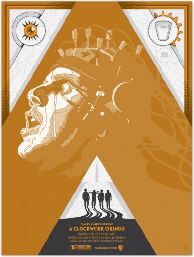 MoscatiVision #movie #kubrick #clockwork #a #print #design #orange #illustration #moscativision #poster #film #david #moscati #stanley