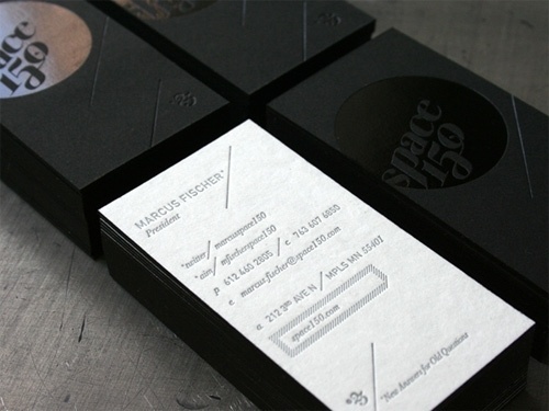Black Cosmic - by Studio on Fire #letterpress #cards #business