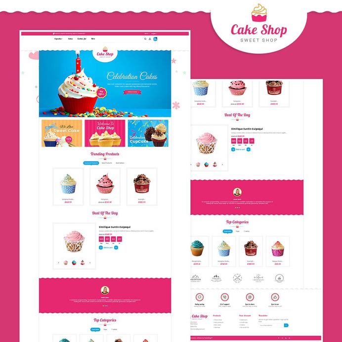 #Cake & #Sweet Shop - #Prestashop #Responsive #Theme | #TemplateTrip #eCommerce #Website #Template