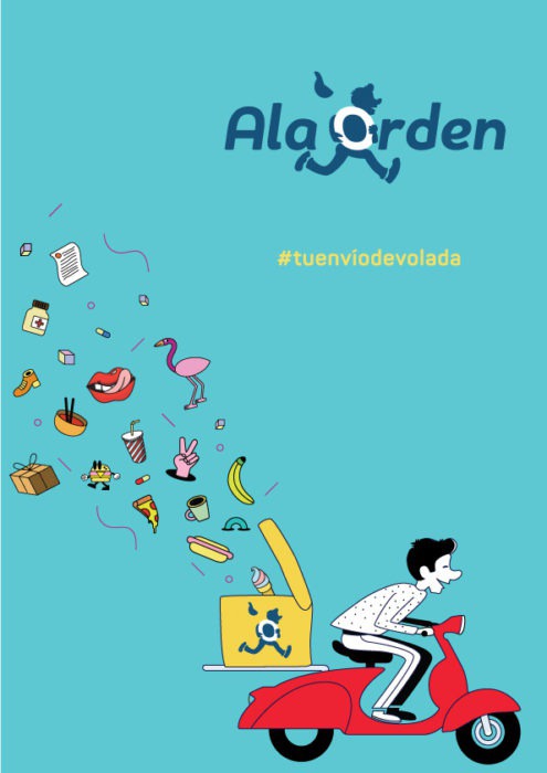 Diseño de cartel impreso - A la orden, tu envio de volada - Grafista